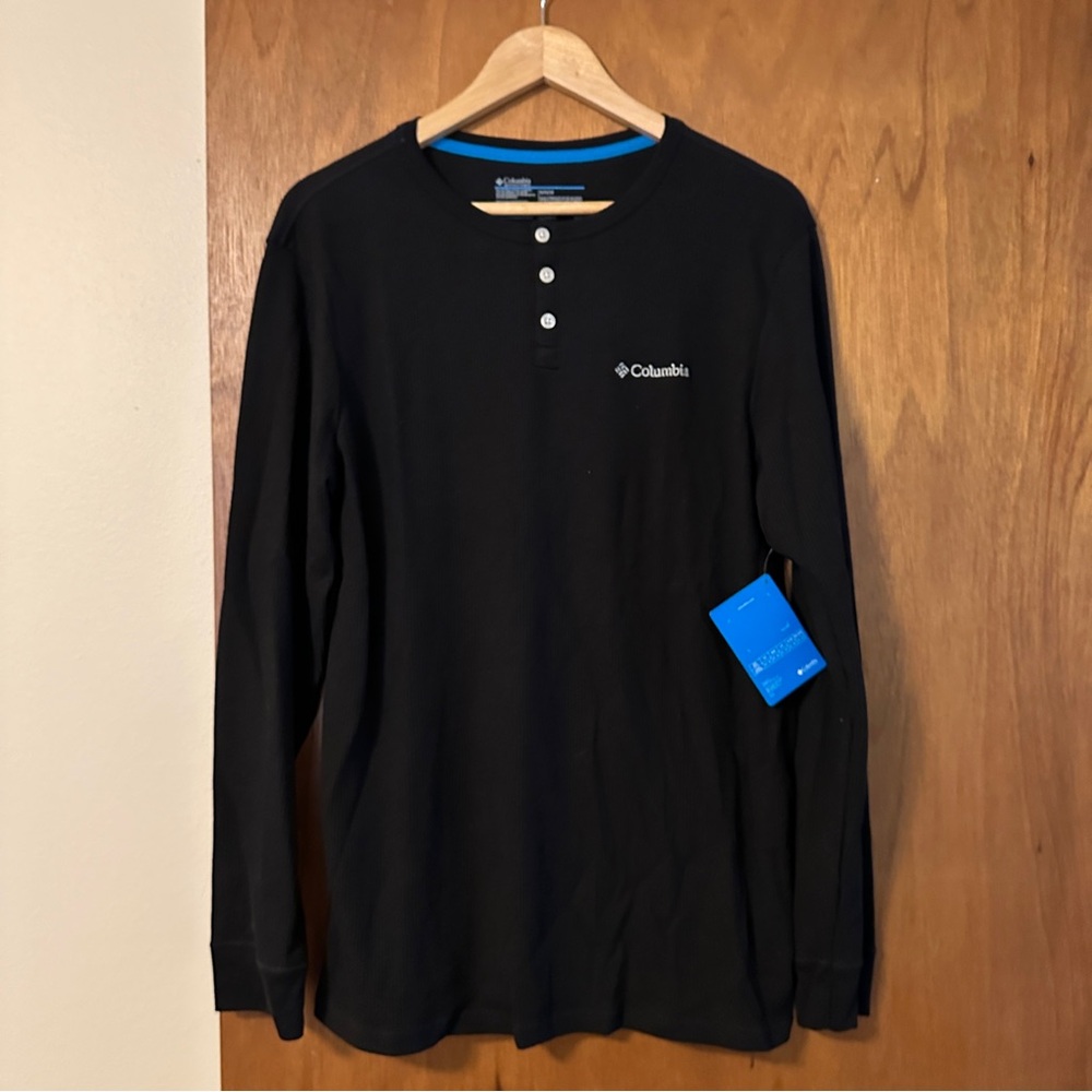 Columbia Men's Black Henley Shirt